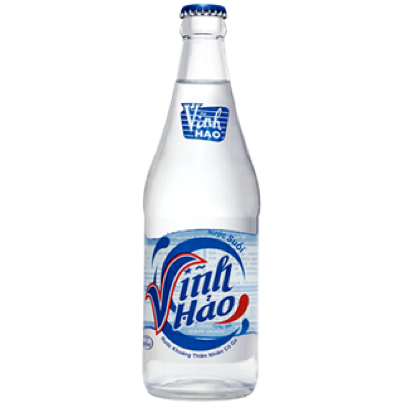 Nước khoáng có gas chai thủy tinh vĩnh hảo 450ml